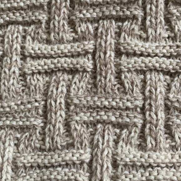 Knit Tan & Cream Infinity Scarf - Picture 5 of 5